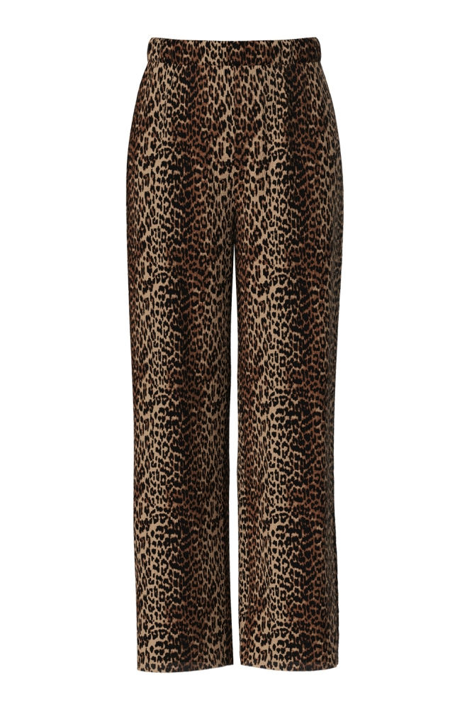 PCFLORA HW WIDE PANTS JRS BC 17155400 BLACK/LEO